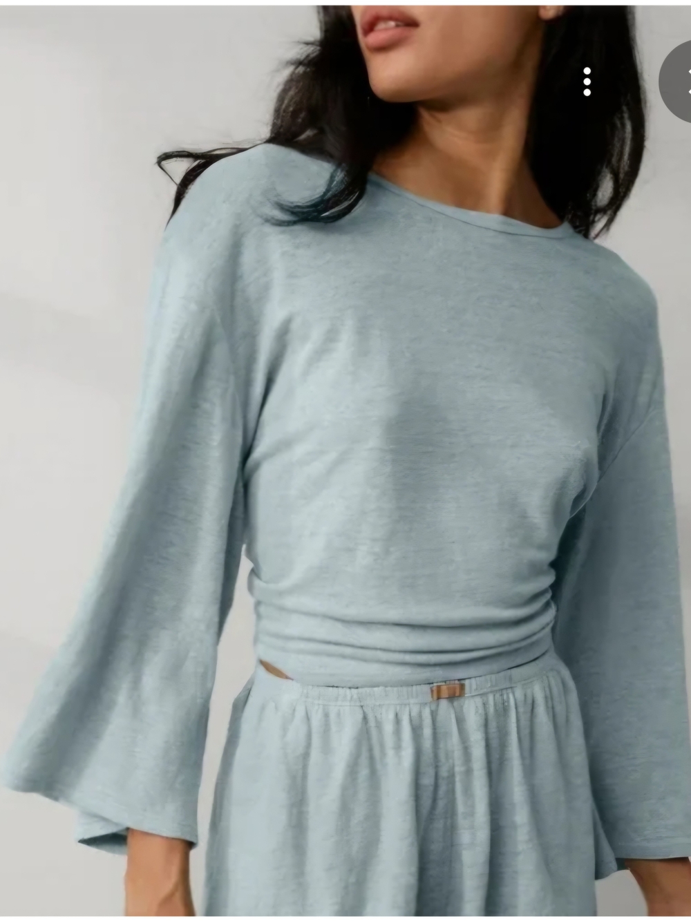 lunya Pale Seafoam blue/green Lightweight Long Sleeve Knit Top